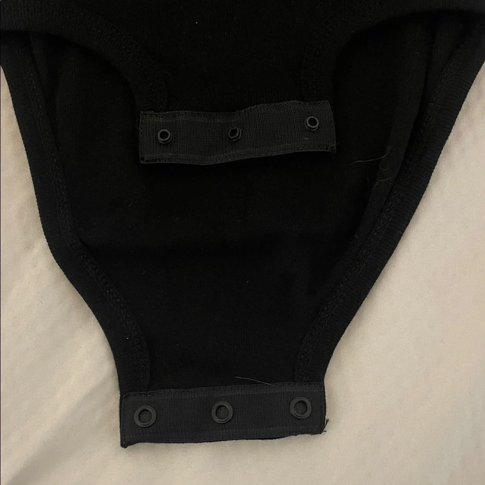 Rabbit Skins Black Bodysuit with Floral Pumpkin
